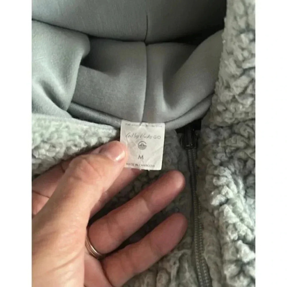 Juniors medium Gilly hicks Hollister reversible teddy bear zippered hoodie B26 - Picture 3 of 3